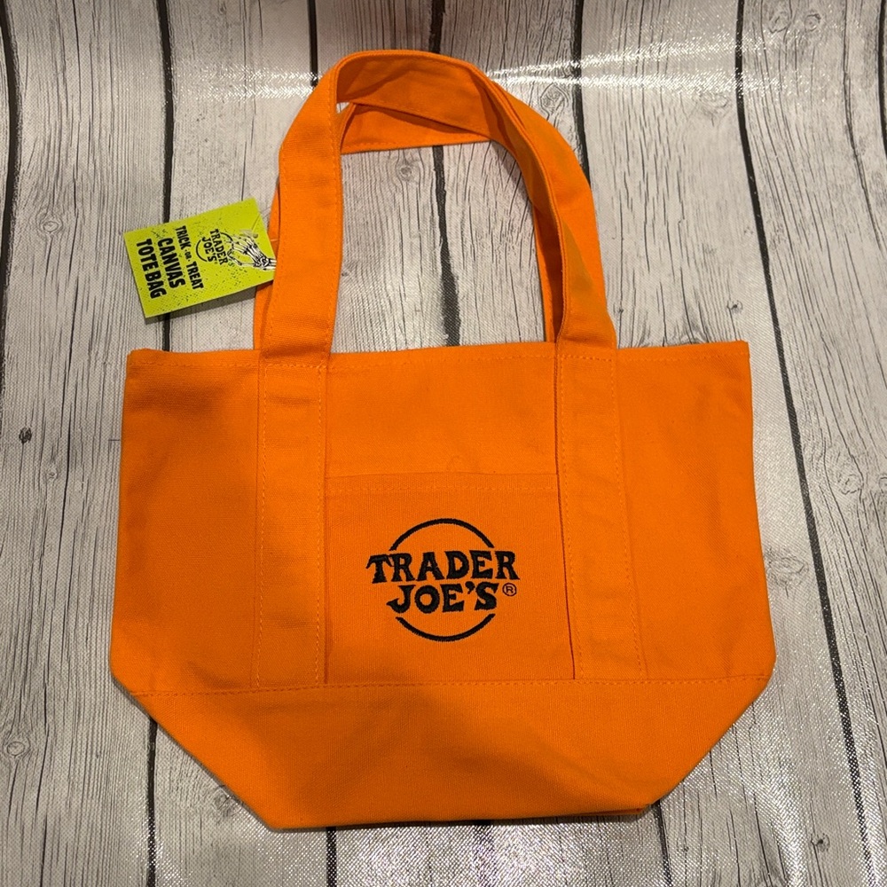 Trader Joe's Orange Tote Bag Halloween edition new